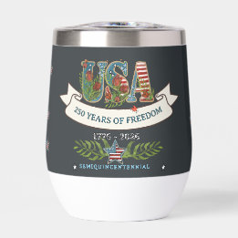 US 250 Years of Freedom Elegant Stemless 