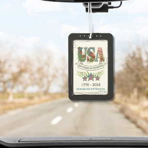 US 250 Years of Freedom Midnight Black Botanical Air Freshener