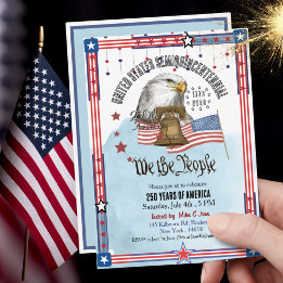 US 250th Anniversary Liberty Bell Eagle Invitation