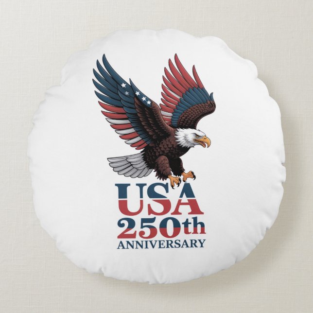 US 250th Anniversary  Round Pillow (Front)