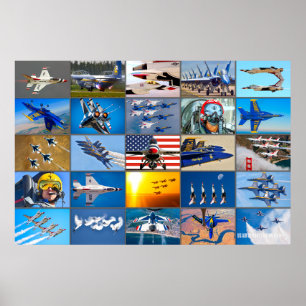 US AIR DEMONSTRATION TEAMS “MONTAGE” POSTER