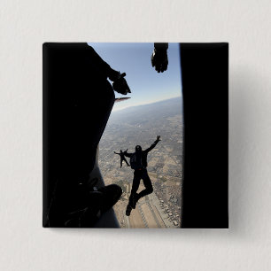 US Air Force Academy Parachute Team 2 Inch Square Button