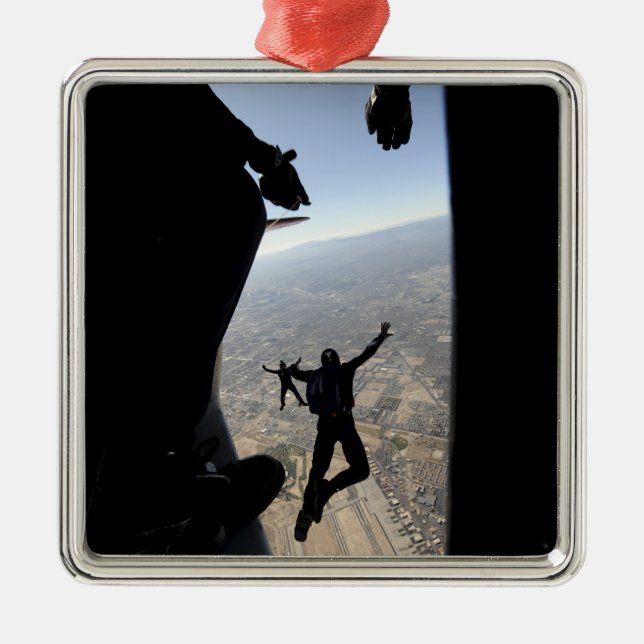 US Air Force Academy Parachute Team Metal Ornament (Front)