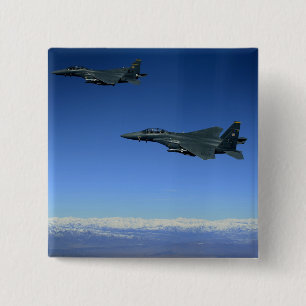 US Air Force F-15E Strike Eagles 2 Inch Square Button