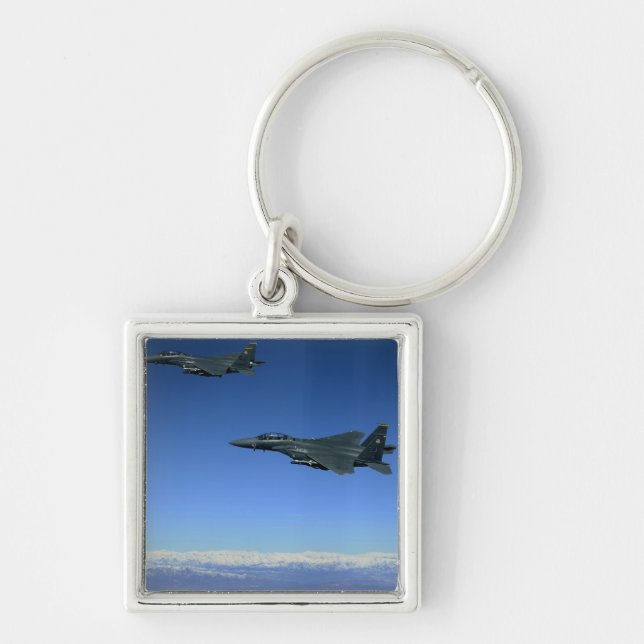 US Air Force F-15E Strike Eagles 2 Keychain (Front)