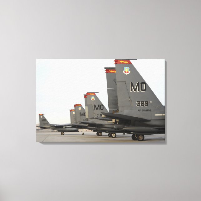 US Air Force F-15E Strike Eagles Canvas Print (Front)