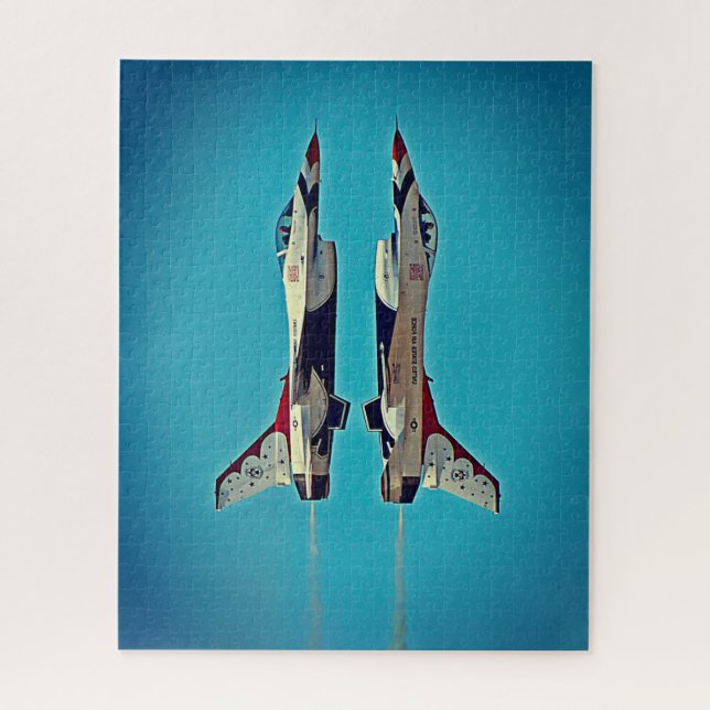 US Air Force Jet Airplanes Thunderbirds F16 USAF J Jigsaw Puzzle (Vertical)