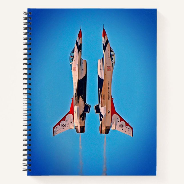 US Air Force Jet Airplanes Thunderbirds F16 USAF Notebook (Front)