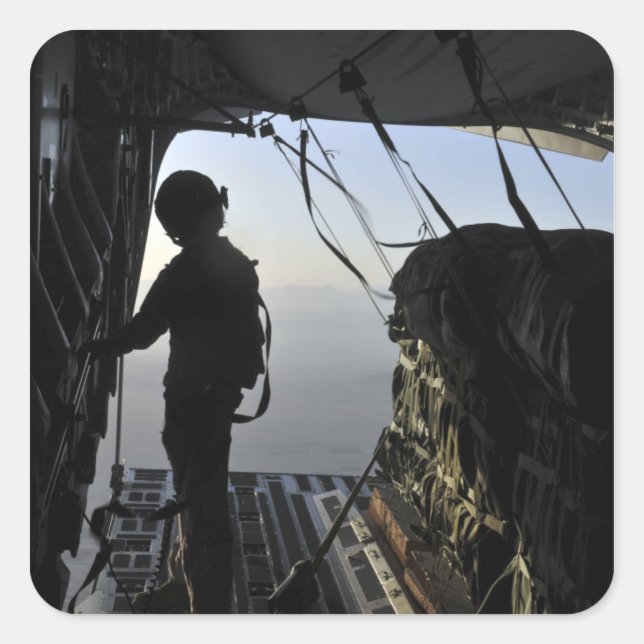 US Air Force loadmaster Square Sticker (Front)