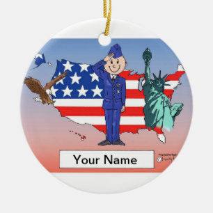 US Air Force - Male Ceramic Ornament