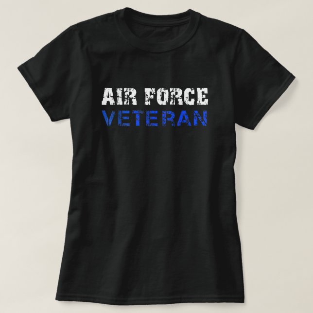 US Air Force, USAF, Air Force Veterans Distressed  T-Shirt (Design Front)