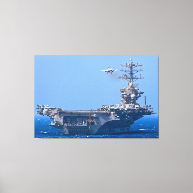 US AIRCRAFT CARRIER - CVN 68 32x48 Canvas Print (Front)