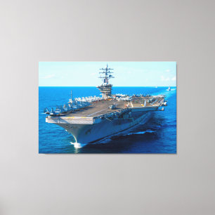 US AIRCRAFT CARRIER – CVN-69 32x48 Canvas Print