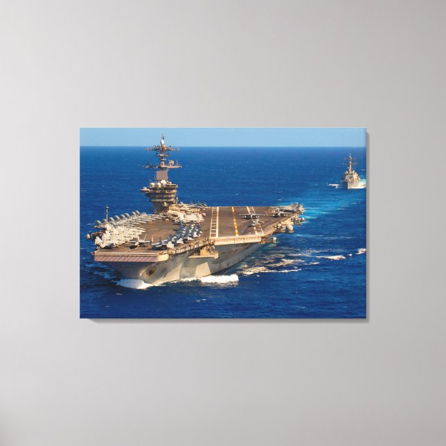 US AIRCRAFT CARRIER – CVN-71 24x36 Canvas Print (Front)