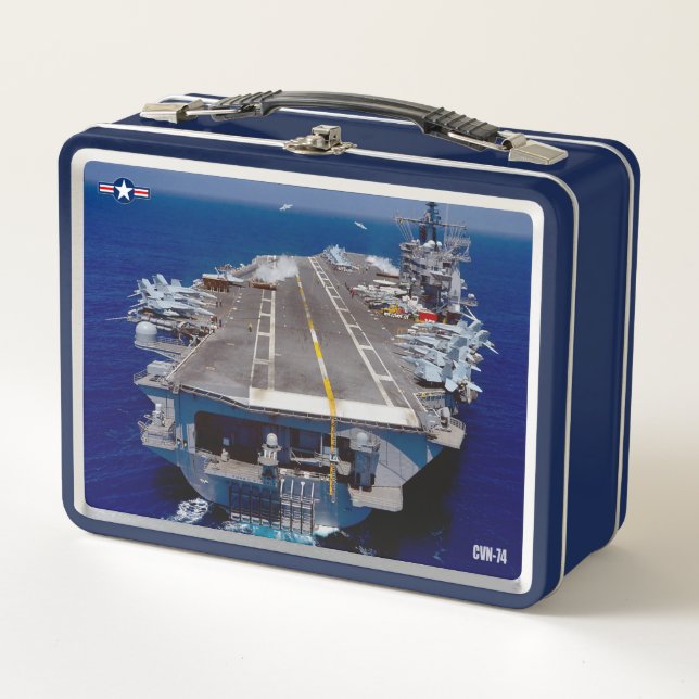 US AIRCRAFT CARRIER METAL LUNCH BOX (Front)