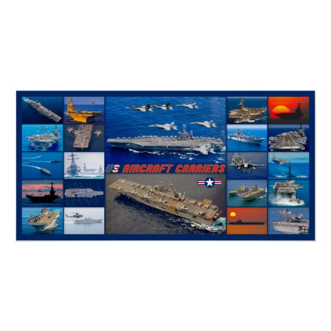 US AIRCRAFT CARRIERS "MONTAGE" POSTER (Front)