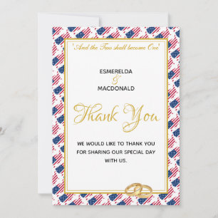 US AMERICA Christian Custom Photo Thank You Card