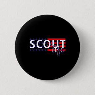 Us America Flag Scout Life 2 Inch Round Button