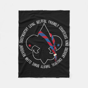 Us America Flag Scouting Law For Kids  Fleece Blanket