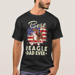Us American Best Beagle Dog Dad Ever Happy Father  T-Shirt