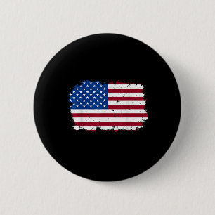 Us American Flag Cool Patriotic Usa 4th Of July  2 Inch Round Button