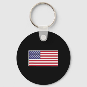 Us American Flag Cool Patriotic Usa Flags Men Wome Keychain