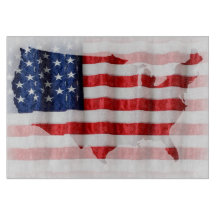 US/American Flag Cutting Board