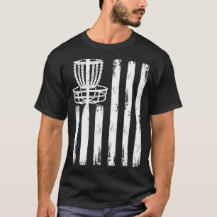US American Flag Disc Golf Frisbee Golf Player T-Shirt