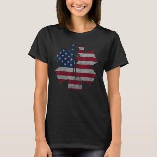 Us American Flag Emt Emergency Medical Technician  T-Shirt
