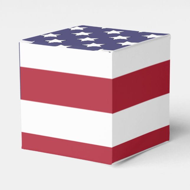 US American Flag Favor Box (Front Side)