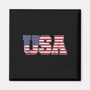 Us American Flag For Usa Independence Day On 4th O Magnet