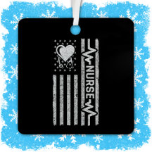 US American Flag Hero Heart Nurse Appreciation