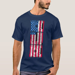 US American Flag Patriotic DJ Music Engineer Produ T-Shirt