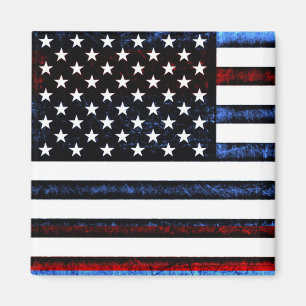 US American Flag Patriotism Postage Magnet