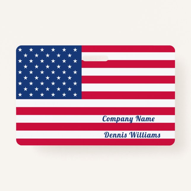 US / American Flag | Personalized Badge (Front)