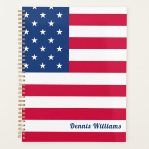 US / American Flag Personalized Planner