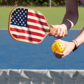 US American Flag Pickleball Paddle