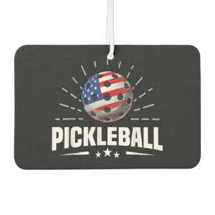 US American Flag Pickleball Player Air Freshener