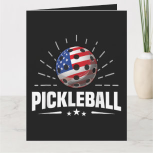 US American Flag Pickleball Player Card