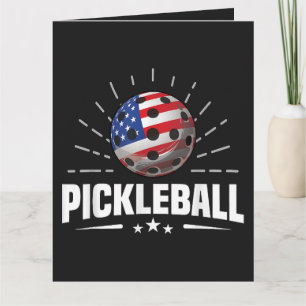 US American Flag Pickleball Player Thank You Card