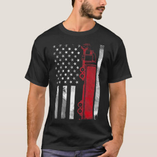 US American Flag Semi Truck Driver 18 Wheeler T-Shirt