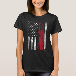 US American Flag Semi Truck Driver 18 Wheeler Truc T-Shirt