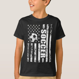 Us American Flag Soccer Patriotic Soccer  T-Shirt