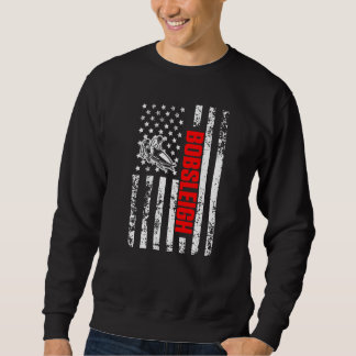US American Flag Sports Patriotic Bobsleigh Premiu Sweatshirt