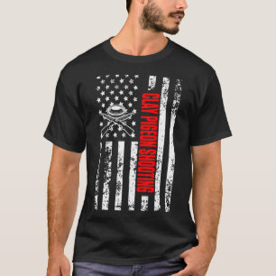 US American Flag Sports Patriotic Clay Pigeon Shoo T-Shirt