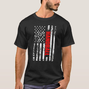 US American Flag Sports Patriotic Handball Premium T-Shirt
