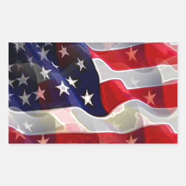 US American Flag Sticker (Front)