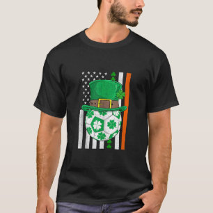 US American Flag Vintage Irish Soccer St Patrick s T-Shirt
