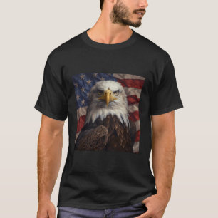 Us American Flag With Bald Eagle T-Shirt