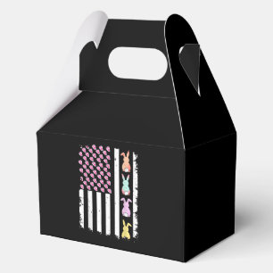 US American Flag with Bunny for Easter Day Favor Box